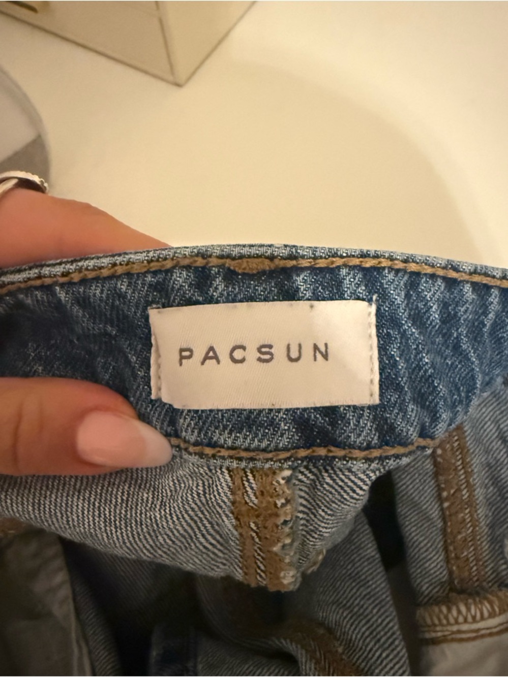 Pacsun High-Rise Denim Women’s Shorts - Blue size 27 - Picture 7 of 7
